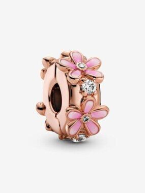 Authentic Pink Daisy Spacer Clip Charm